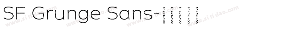 SF Grunge Sans字体转换